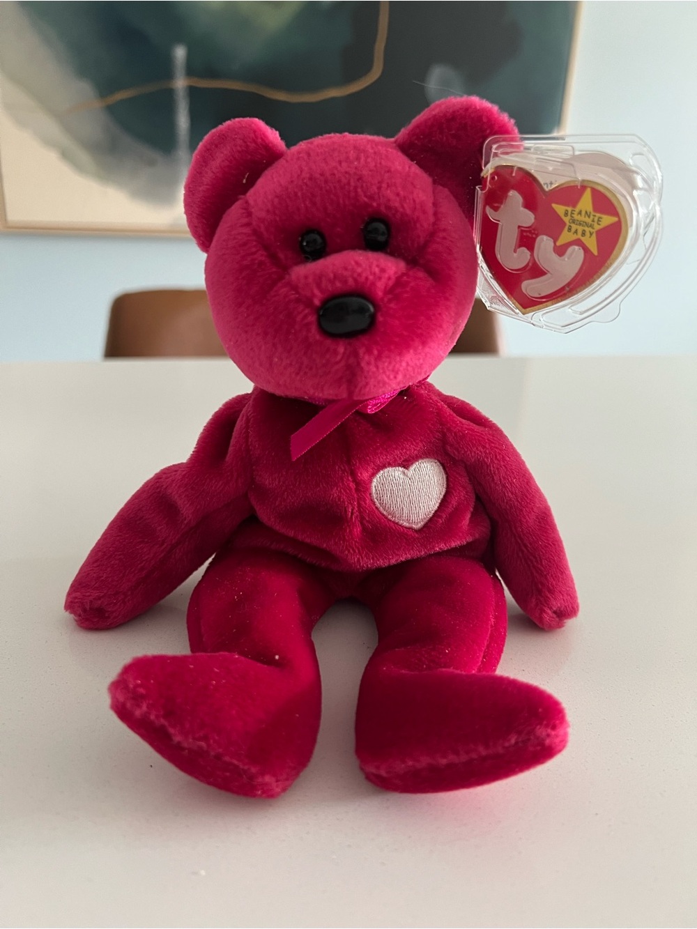 Ty Beanie Baby Plush Bear - “Valentina”